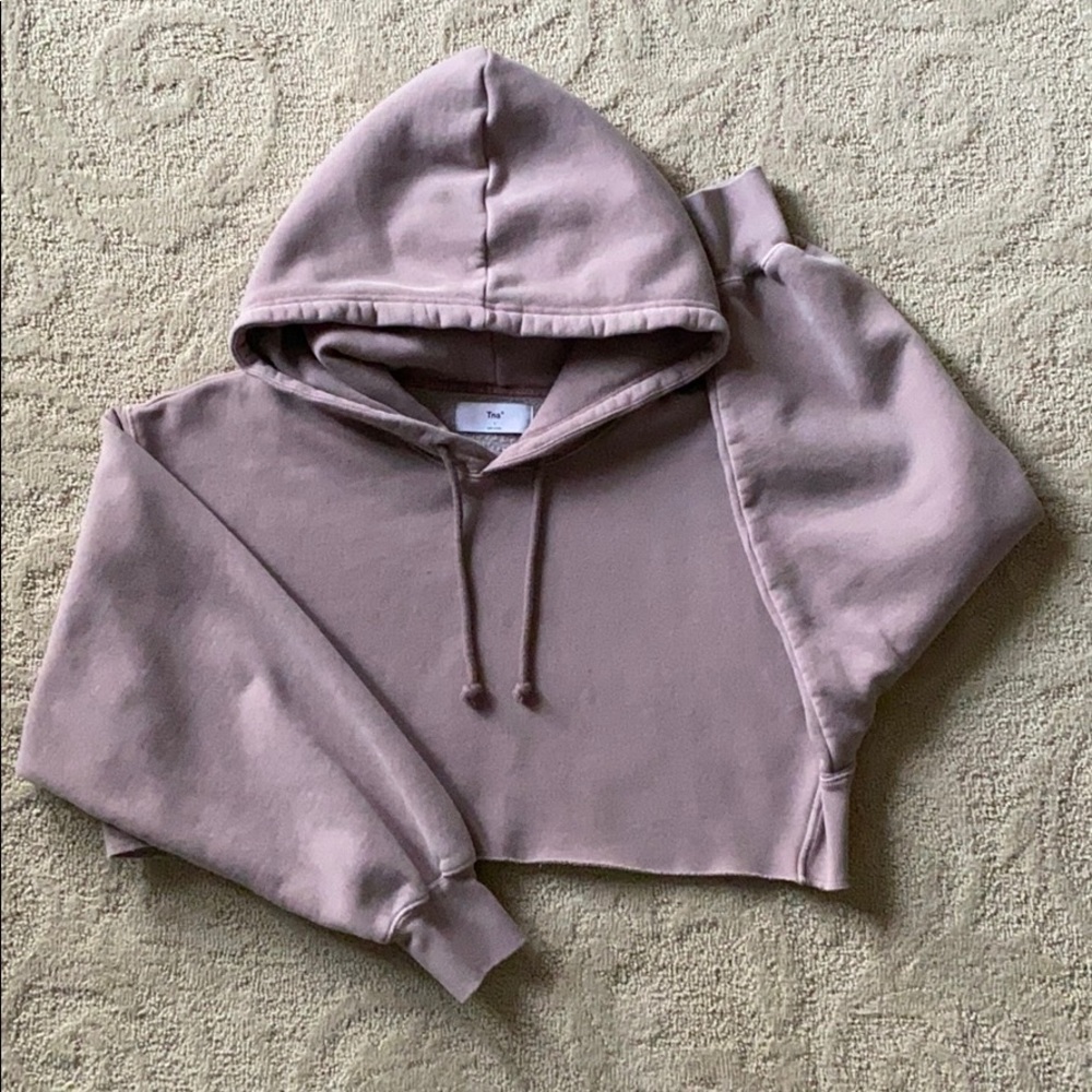 WORN ONCE Tna | Boyfriend Crop Hoodie GD Shd Mauve - Picture 4 of 16